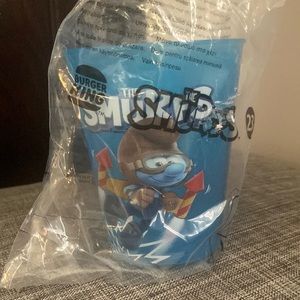 Burger King plastic Smurf glass
